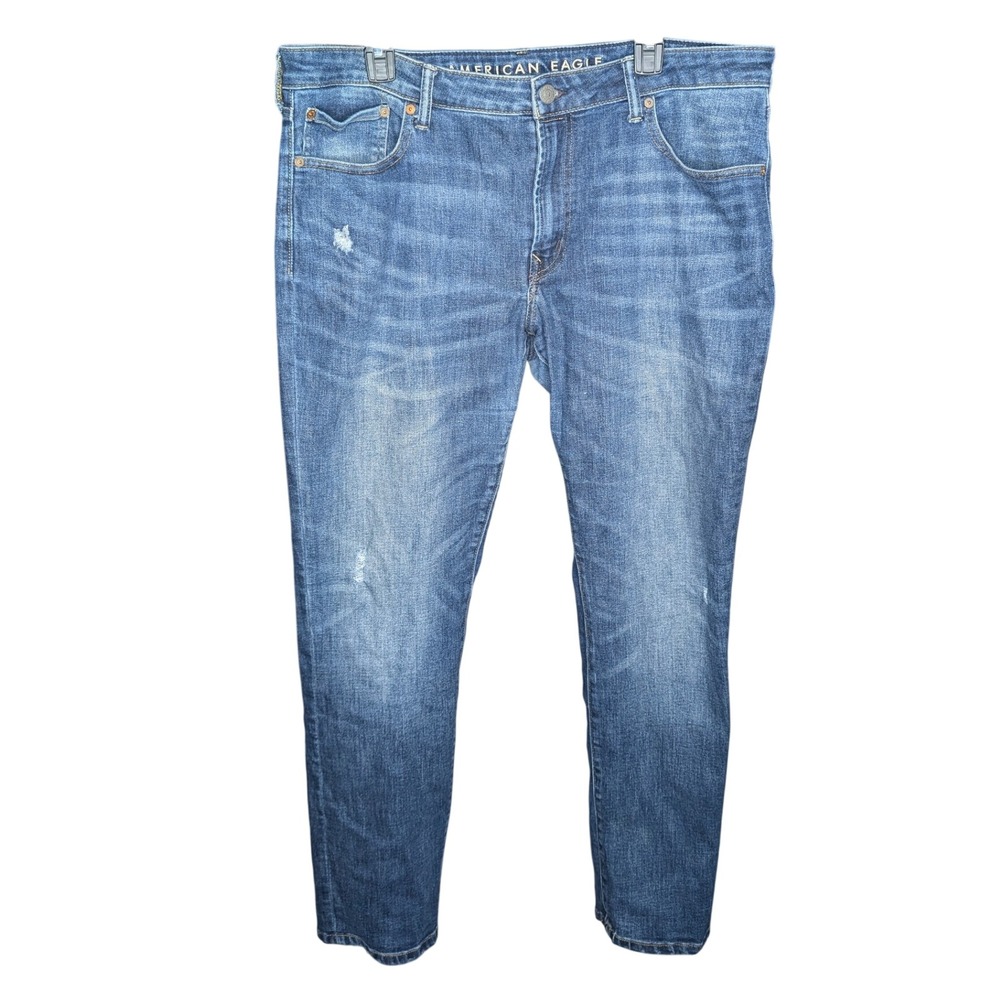 American Eagle Ne(x)t Level AirFlex Slim Jeans Blue Distressed Stretch 38x32